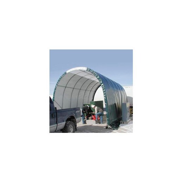 Clearspan SolarGuard Freestanding Building 14'W x 14'H x 36'L on Wheels Gray PB00566R4GS - main